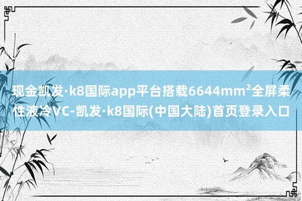 现金凯发·k8国际app平台搭载6644mm²全屏柔性液冷VC-凯发·k8国际(中国大陆)首页登录入口